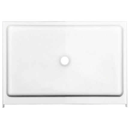 Finesse Base 42 x 32 AcrylX Alcove Shower Base with Center Drain in White - Plumbing Market