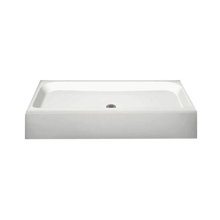 Finesse Base 42 x 32 AcrylX Alcove Shower Base with Center Drain in White - Plumbing Market