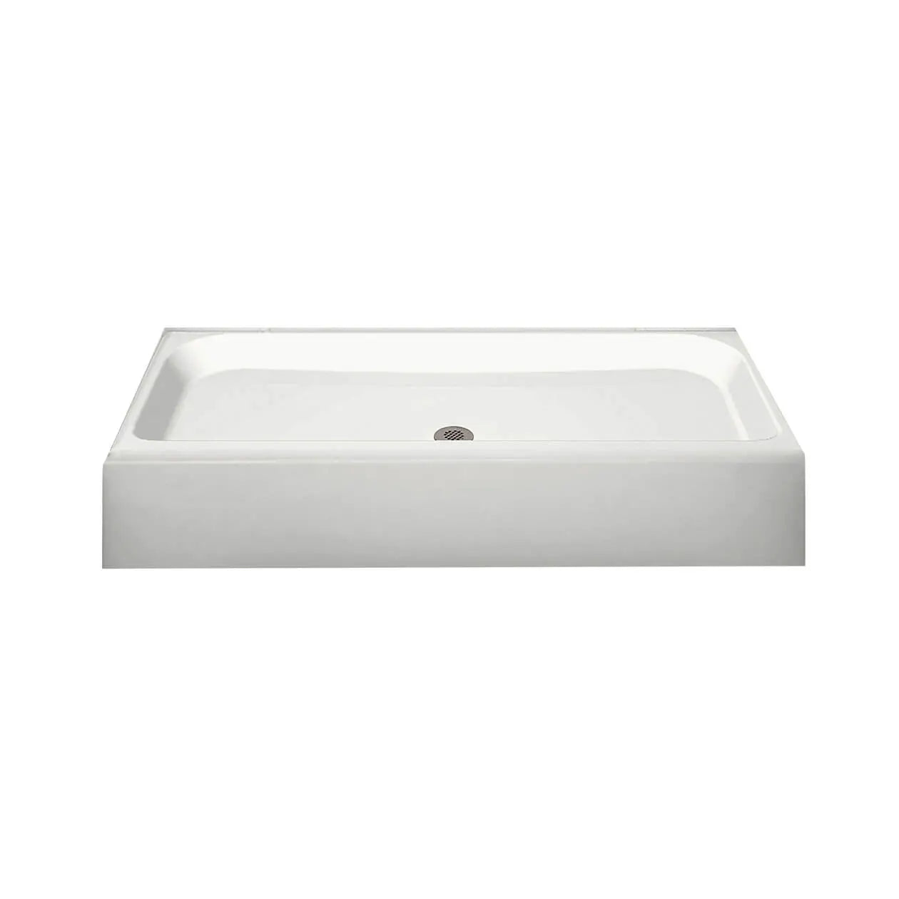 Finesse Base 48 x 32 AcrylX Alcove Shower Base with Center Drain in White - Plumbing Market