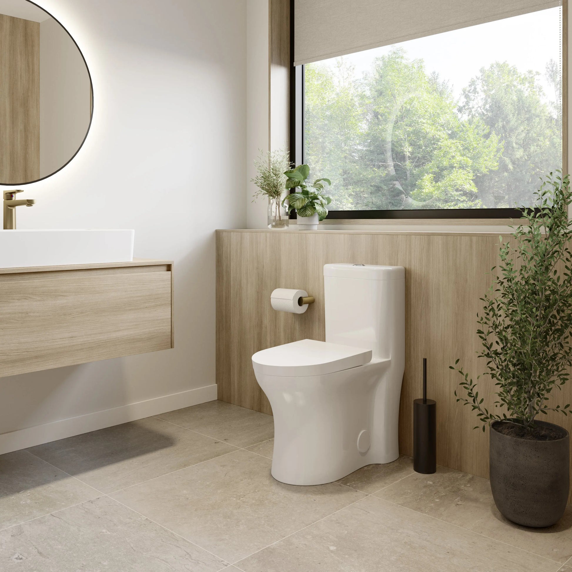 Florence One Piece Dual Flush Toilet With Seat - FB1697 - Plumbing Market