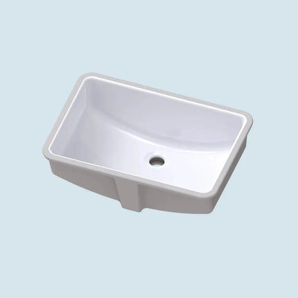 Fluid Citi Square 20 Inch Undermount Bathroom Sink White - Plumbing Market