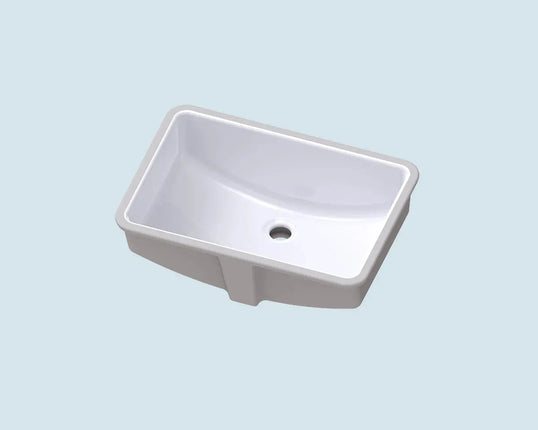 Fluid Citi Square 20 Inch Undermount Bathroom Sink White - Plumbing Market
