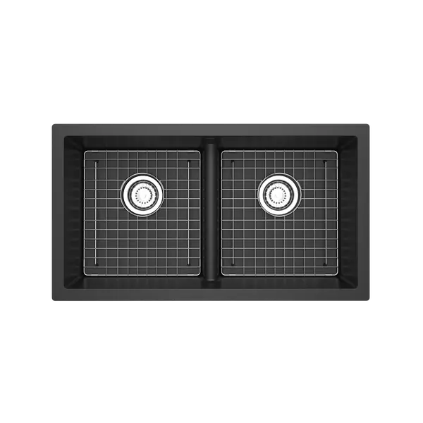 Fonsa™ 33" Double Bowl Undermount Quartz Kitchen Sink - Plumbing Market