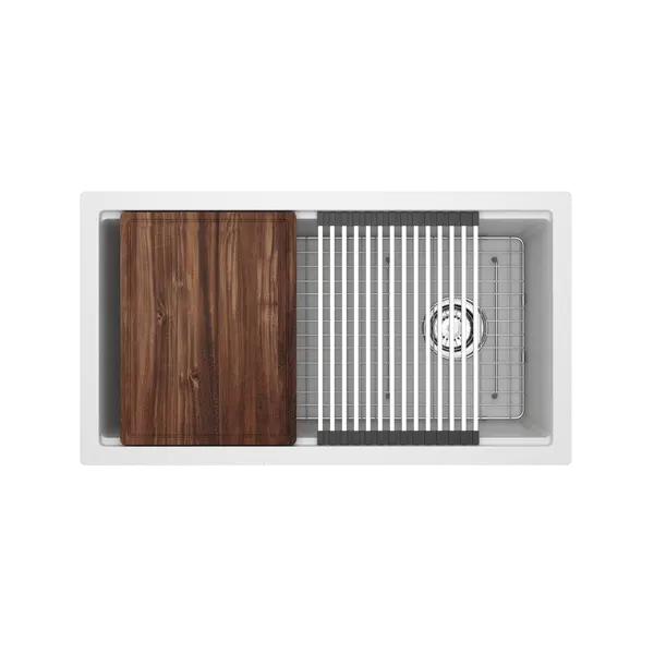 Fonsa™ 33" Quartz Chef/Workstation Sink With Accessories - Plumbing Market