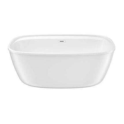 Fontana 58 x 32 AcrylX Freestanding Center Drain Bathtub in White with White Skirt - Plumbing Market
