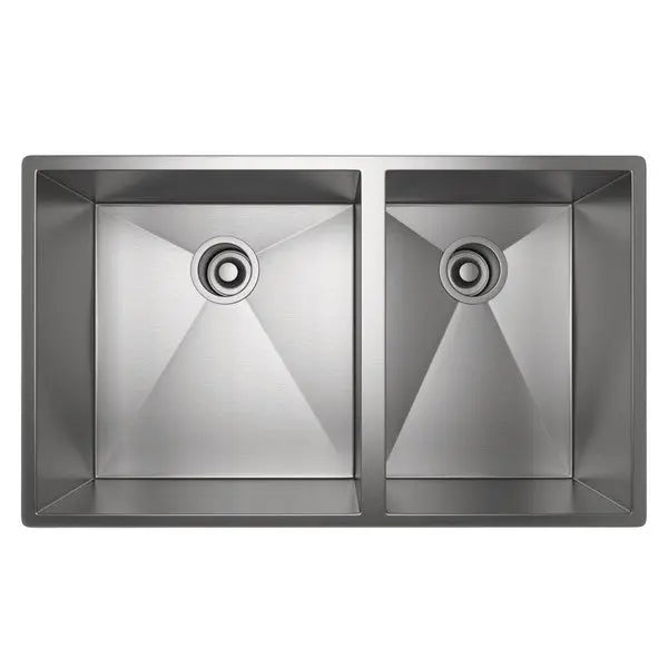 Forze™ 31" Double Bowl Stainless Steel Kitchen Sink - Plumbing Market