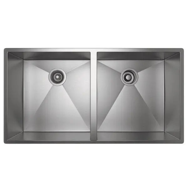 Forze™ 35" Double Bowl Stainless Steel Kitchen Sink - Plumbing Market