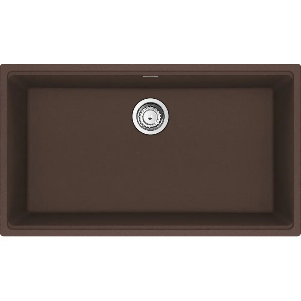 Franke 33.0-in. x 18.94-in. Granite Single Bowl Kitchen Sink Mocha - Plumbing Market