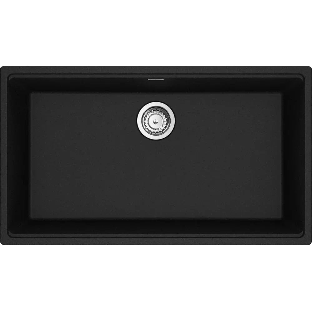 Franke 33.0-in. x 18.94-in. Granite Single Bowl Kitchen Sink Onyx - Plumbing Market