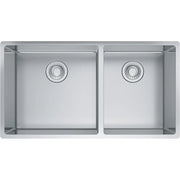 Franke Cube 32.57" x 17.71" Undermount 18G Double Stainless Steel Sink - Plumbing Market