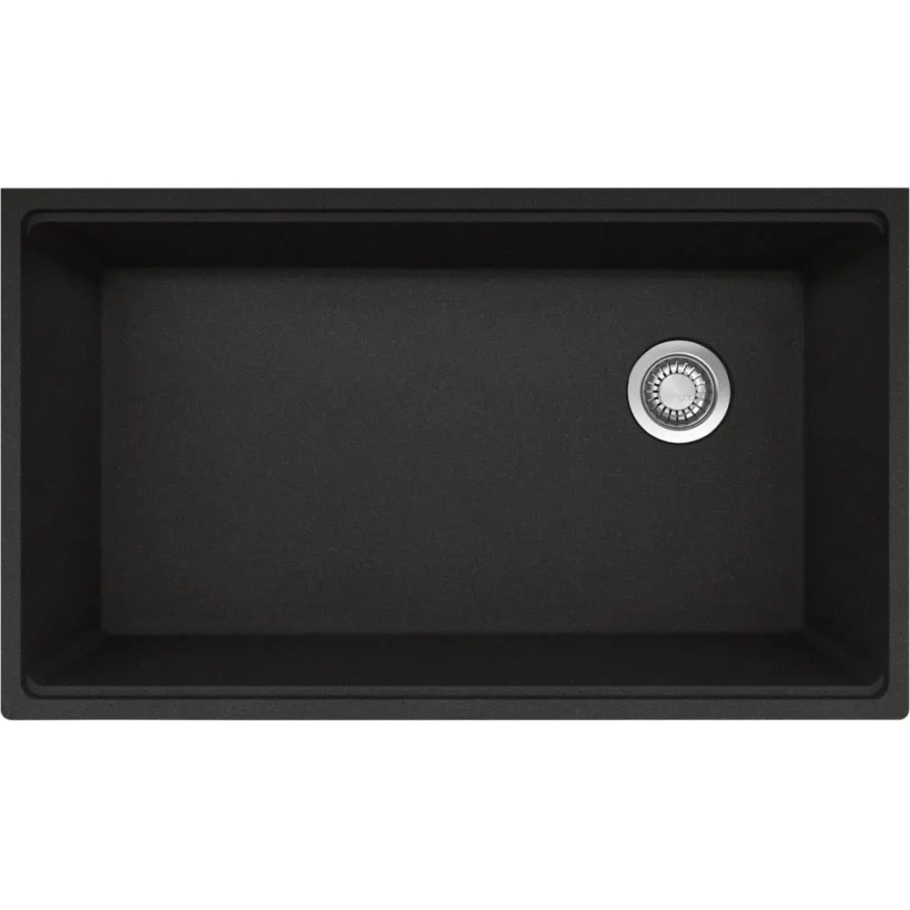 Franke Maris 33-in. x 19.3-in Granite Undermount Single Bowl Workcenter Kitchen Sink Onyx - Plumbing Market