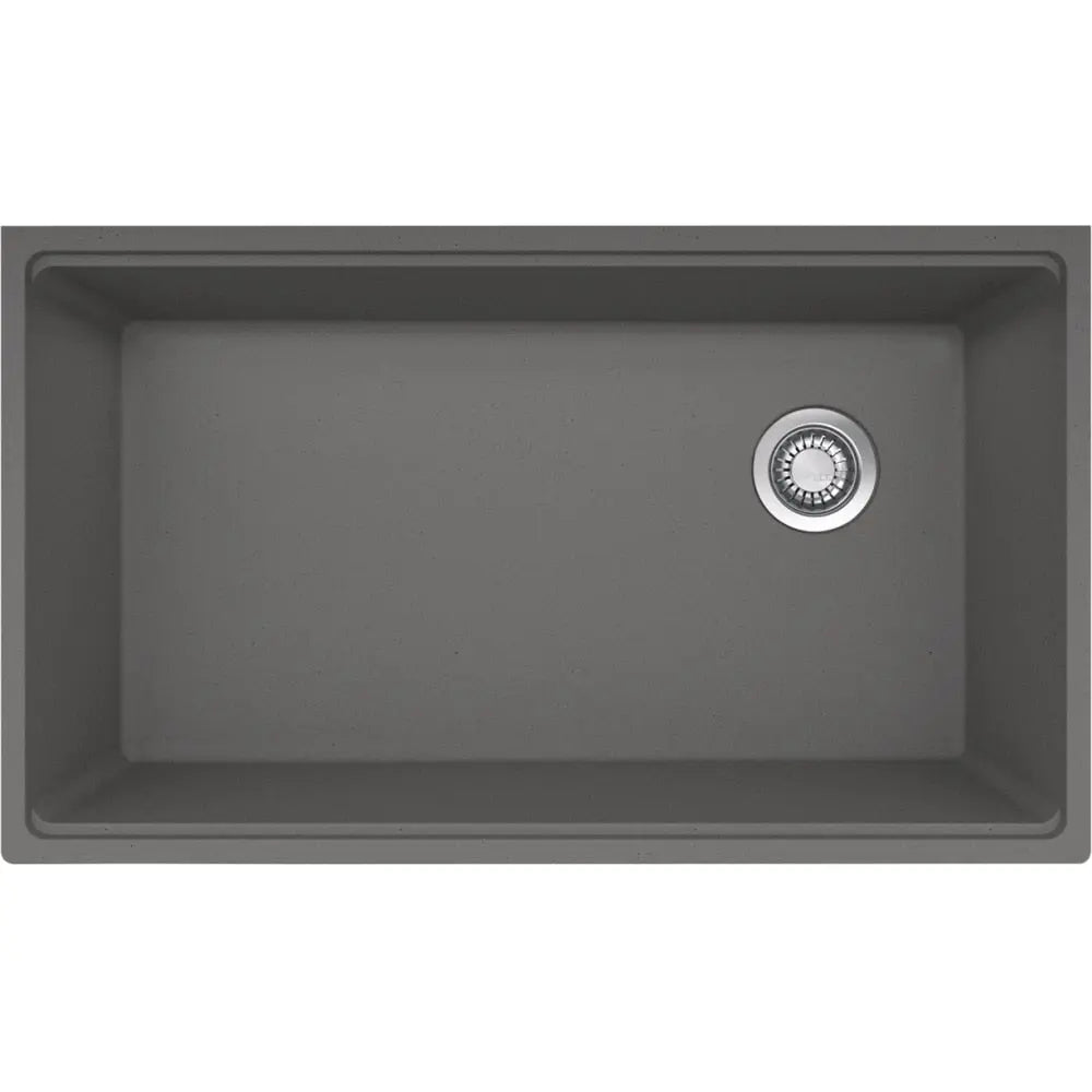 Franke Maris 33-in. x 19.3-in Granite Undermount Single Bowl Workcenter Kitchen Sink Stone Grey - Plumbing Market