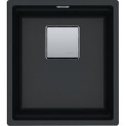 Franke Peak 14" Undermount Single Bowl Bar/Prep Granite Sink in Onyx - Plumbing Market