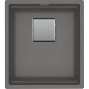 Franke Peak 14" Undermount Single Bowl Bar/Prep Granite Sink in Stone Gray - Plumbing Market