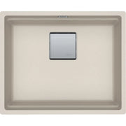 Franke Peak 22.06-in. x 18.21-in. Undermount Single Bowl Granite Kitchen Sink in Champagne - Plumbing Market