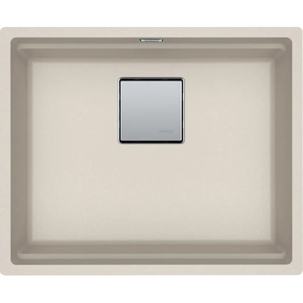 Franke Peak 22.06-in. x 18.21-in. Undermount Single Bowl Granite Kitchen Sink in Champagne - Plumbing Market