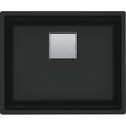 Franke Peak 22.06-in. x 18.21-in. Undermount Single Bowl Granite Kitchen Sink in Matte Black - Plumbing Market