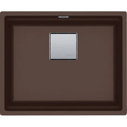 Franke Peak 22.06-in. x 18.21-in. Undermount Single Bowl Granite Kitchen Sink in Mocha - Plumbing Market