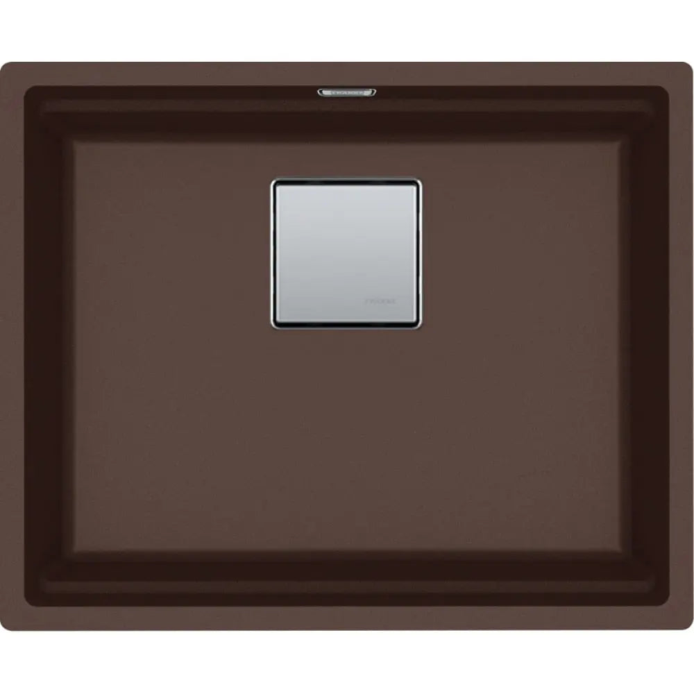 Franke Peak 22.06-in. x 18.21-in. Undermount Single Bowl Granite Kitchen Sink in Mocha - Plumbing Market