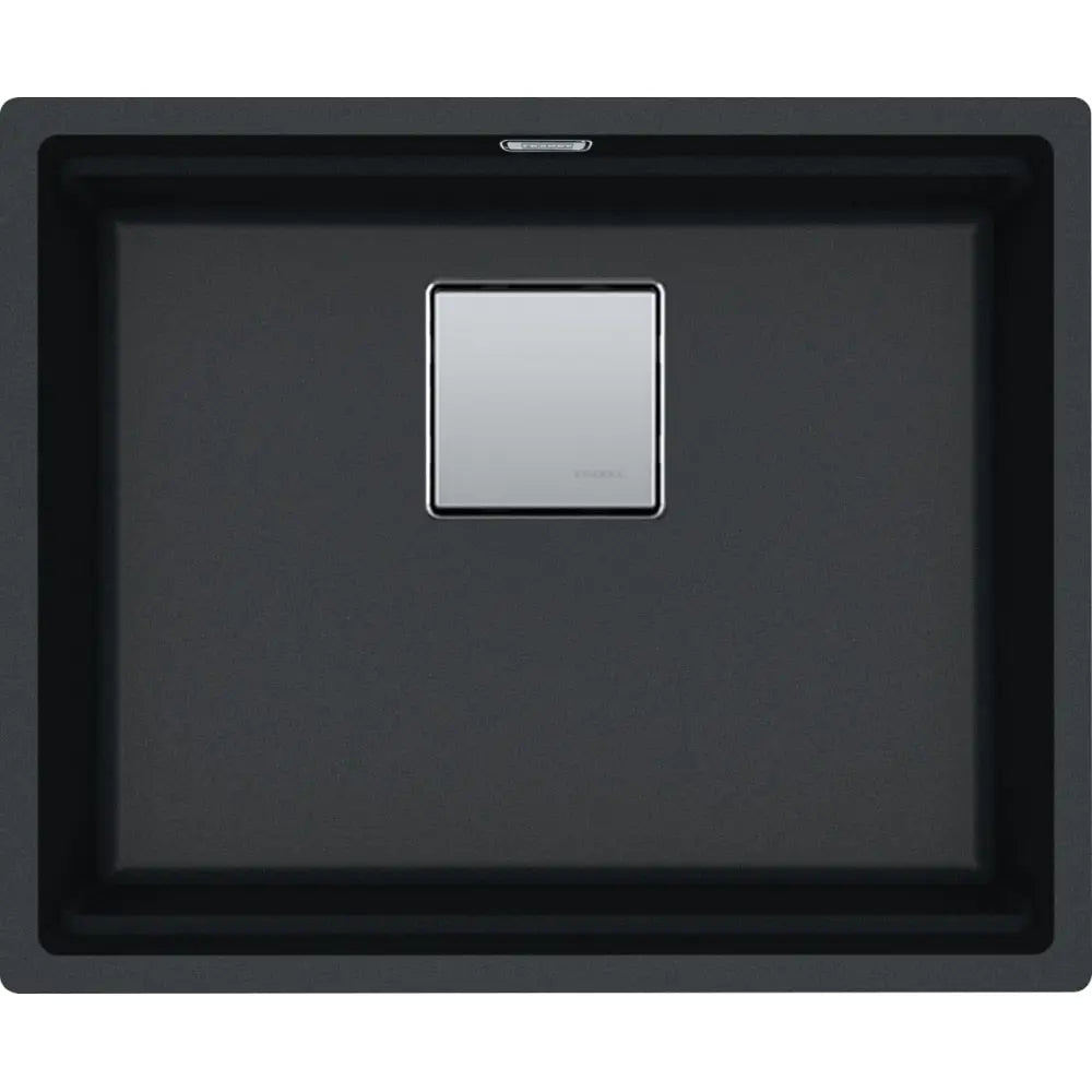 Franke Peak 22.06-in. x 18.21-in. Undermount Single Bowl Granite Kitchen Sink in Onyx - Plumbing Market