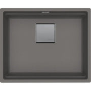 Franke Peak 22.06-in. x 18.21-in. Undermount Single Bowl Granite Kitchen Sink in Stone Gray - Plumbing Market