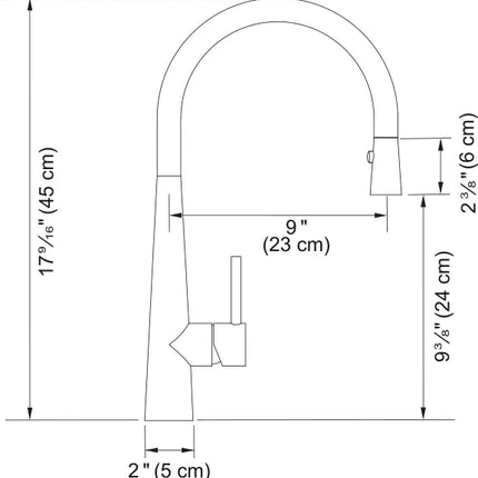 Franke Pull Down Single Handle High Arc Kitchen Faucet STL-PD - Plumbing Market