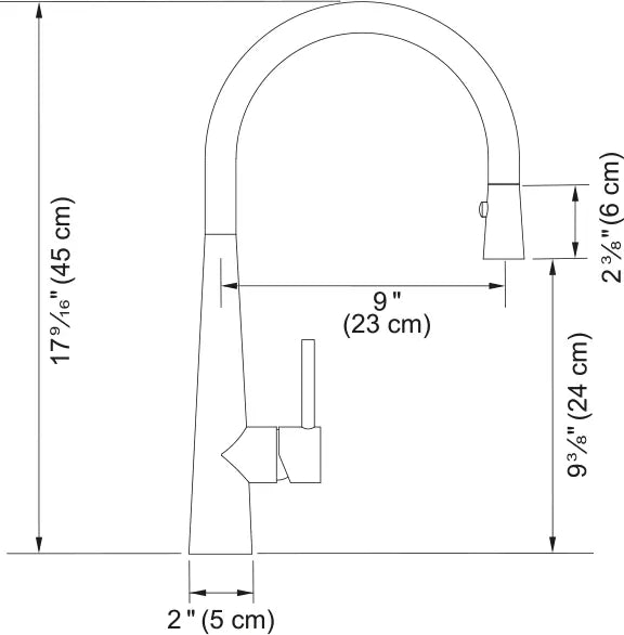 Franke Pull Down Single Handle High Arc Kitchen Faucet STL-PD - Plumbing Market