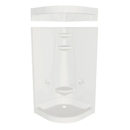 Freestyle 37 Neo-Round 37 x 37 Acrylic Corner Center Drain One-Piece Shower in White - Plumbing Market