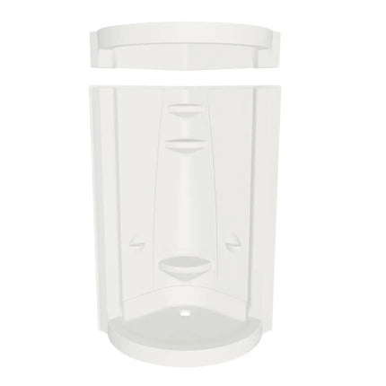 Freestyle 37 Round 37 x 37 Acrylic Corner Center Drain One-Piece Shower in White - Plumbing Market