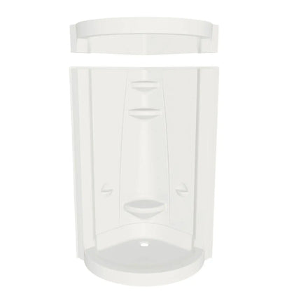 Freestyle 37 Round 37 x 37 Acrylic Corner Center Drain One-Piece Shower in White - Plumbing Market
