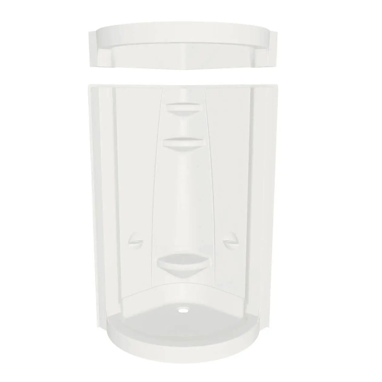 Freestyle 37 Round 37 x 37 Acrylic Corner Center Drain Two-Piece Shower in White - Plumbing Market