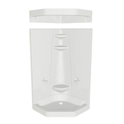 Freestyle 40 Neo-Angle 40 x 40 Acrylic Corner Center Drain One-Piece Shower in White - Plumbing Market