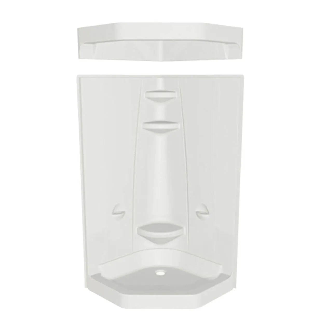 Freestyle 40 Neo-Angle 40 x 40 Acrylic Corner Center Drain Two-Piece Shower in White - Plumbing Market
