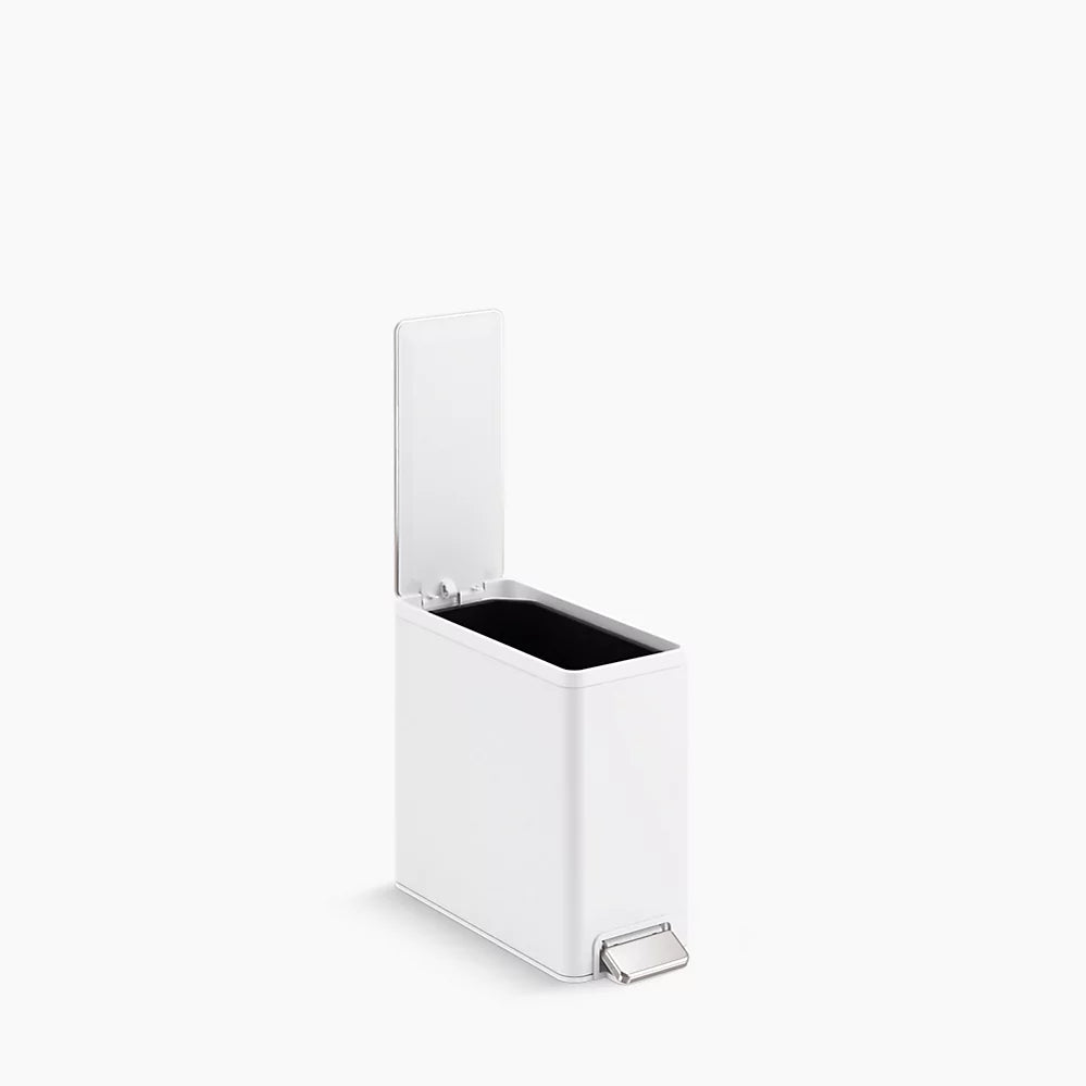 Kohler 2.5-gallon slim step trash can K-20957-STW - Plumbing Market
