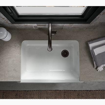 Kohler Whitehaven 32-3/4" undermount single-bowl farmhouse kitchen sink K-5827-FF - Plumbing Market