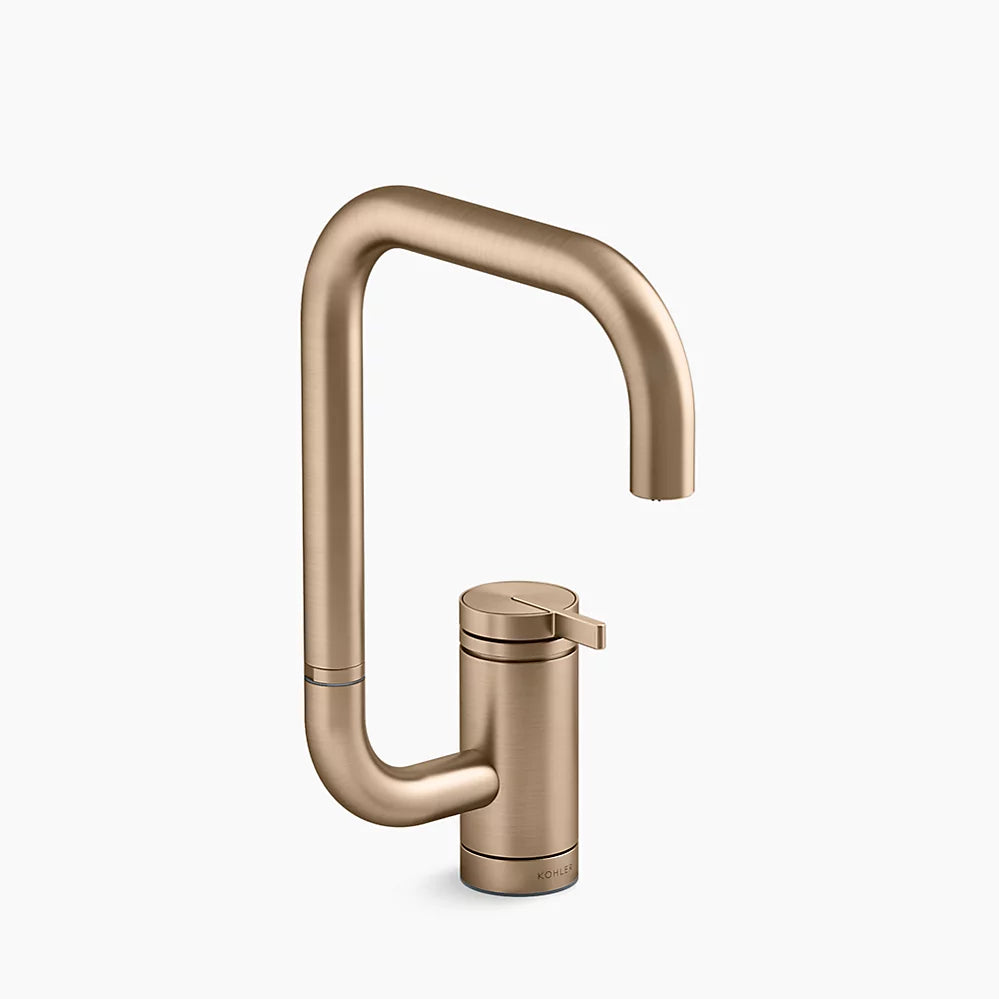 Kohler Components Single-handle bar sink faucet with two-function extended-reach spout K-28290-BV - Plumbing Market