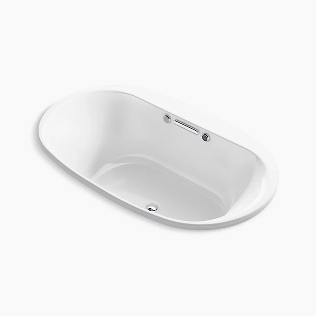 Kohler Underscore 71-1/2" x 41-1/2" drop-in Heated BubbleMassage air bath with Bask heated surface K-5718-GHW-0 - Plumbing Market