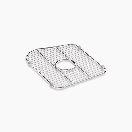 Kohler Staccato Stainless steel large sink rack, 13" x 15-3/4", for left-hand bowl K-5119-ST - Plumbing Market