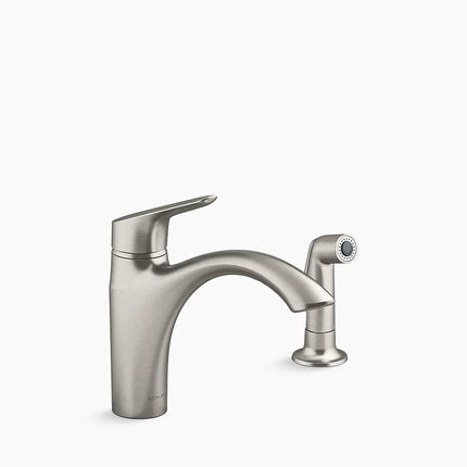 Kohler Rival Single-handle kitchen sink faucet with side sprayer K-30471-VS - Plumbing Market