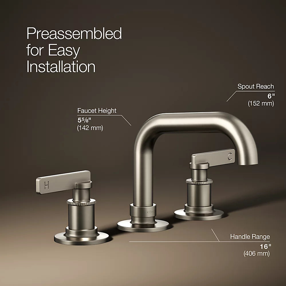 Kohler Castia by Studio McGee Widespread bathroom sink faucet, 1.2 gpm K-35908-4-BN - Plumbing Market