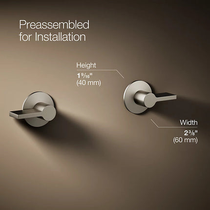Kohler Components Wall-mount bathroom sink faucet Lever handle trim K-T77981-4-BN - Plumbing Market