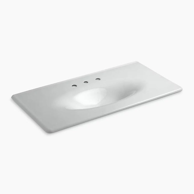Kohler Iron/Impressions 43" Enameled cast iron vanity top with integrated oval sink K-3052-8-95 - Plumbing Market