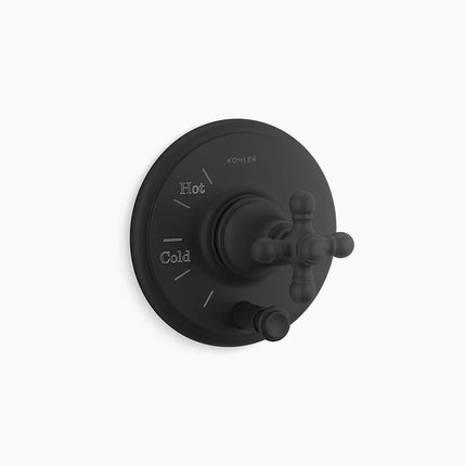 Kohler Artifactsrite-Temp Vlv Trm W/Div,Cross T72768-3-BL - Plumbing Market