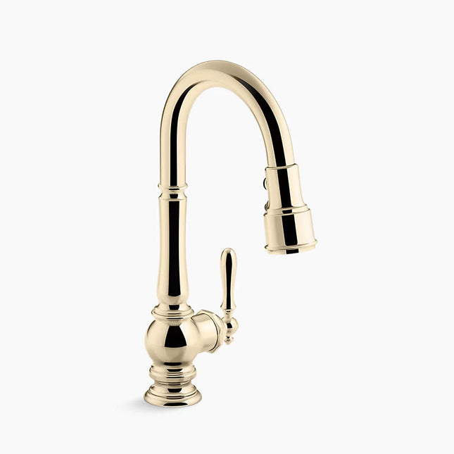 Kohler Artifacts Pull-down kitchen sink faucet with three-function sprayhead K-99261-AF - Plumbing Market