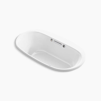 Kohler Underscore 66" x 36" drop-in Heated BubbleMassage air bath with Bask heated surface K-5716-GHW-0 - Plumbing Market