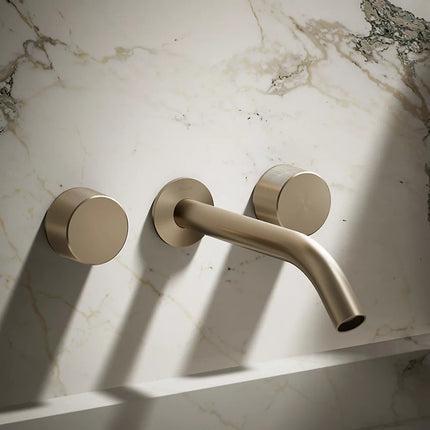 Kohler Components Wall-mount bathroom sink faucet Oyl handle trim K-T77981-8-BV - Plumbing Market