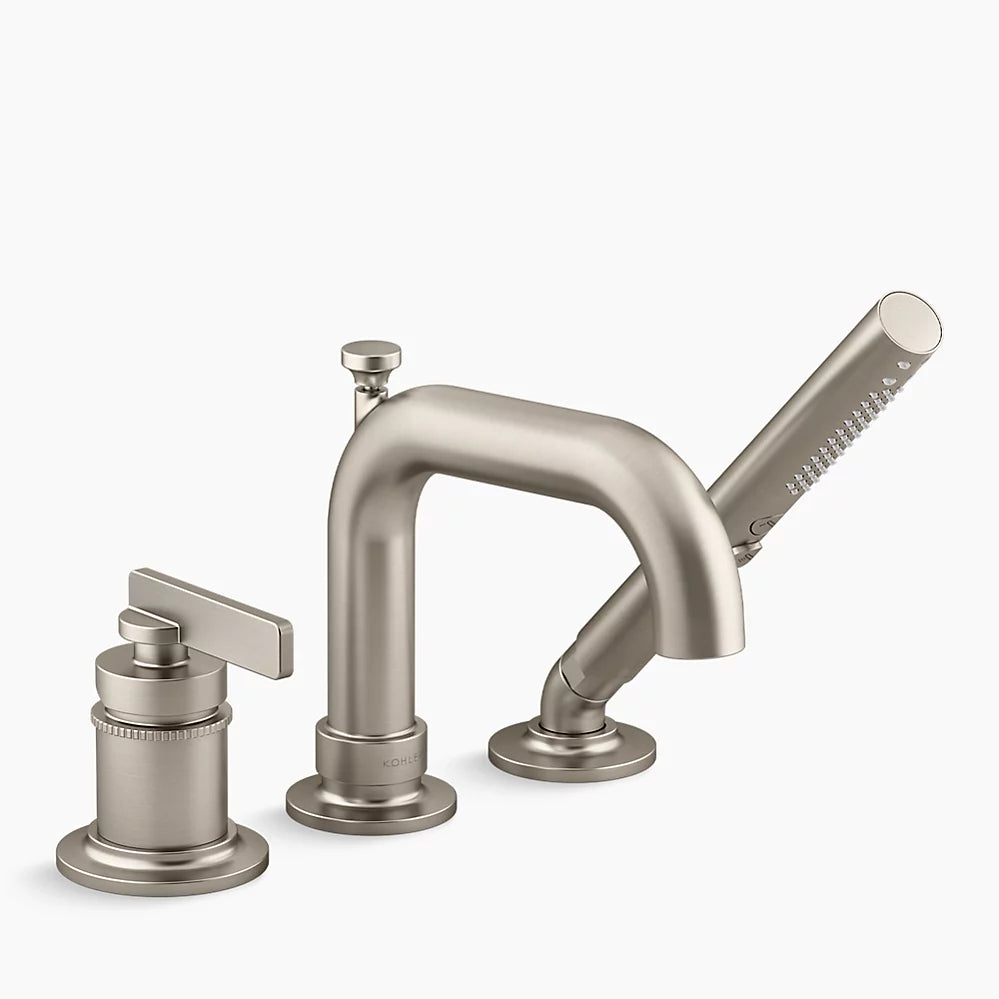Kohler Castia 1H Bathroom Bath Filler W/Handshower 35913-4-BN - Plumbing Market