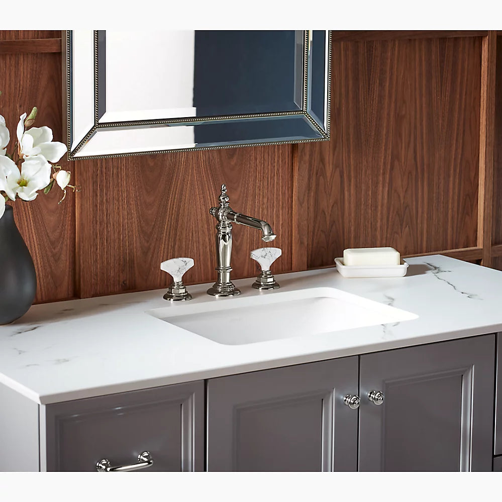 Kohler Artifacts Howlite T-handle bathroom sink faucet handles K-98068-6HWL-SN - Plumbing Market