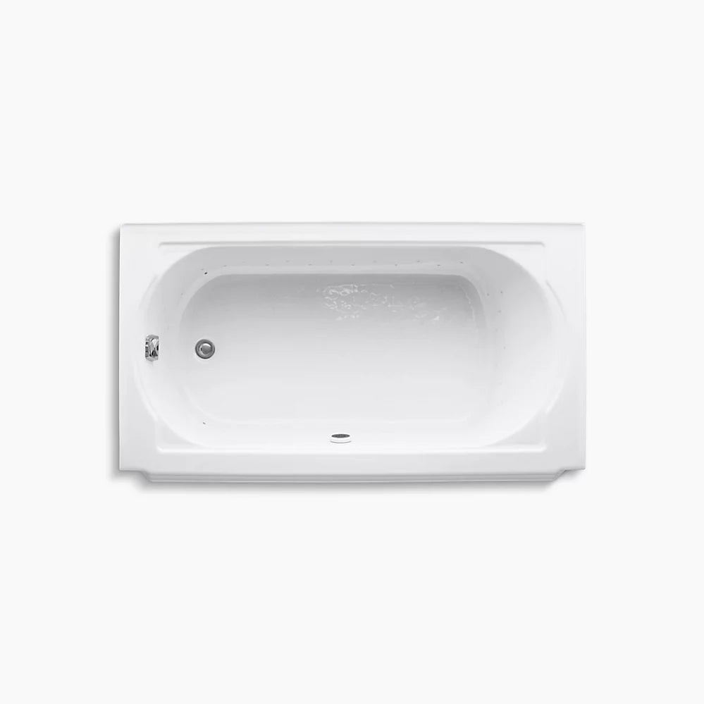 Kohler Memoirs 60" x 33-3/4" alcove BubbleMassage air bath with White airjet color finish and left-hand drain K-723-G0-0 - Plumbing Market