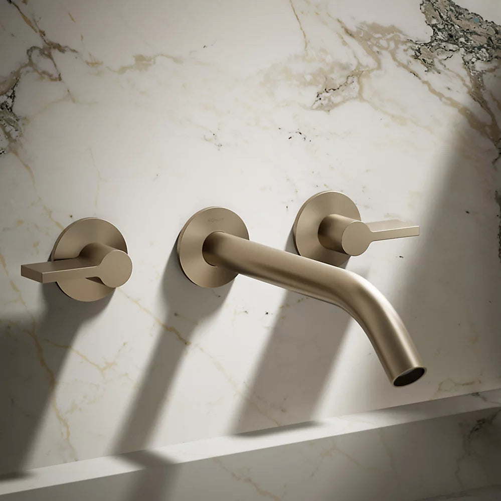 Kohler Components Wall-mount bathroom sink faucet Lever handle trim K-T77981-4-BV - Plumbing Market